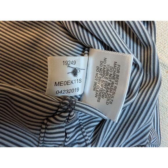 Peter Millar Summer Comfort Golf Polo Shirt Large Blue/White Striped. - Picture 6 of 6